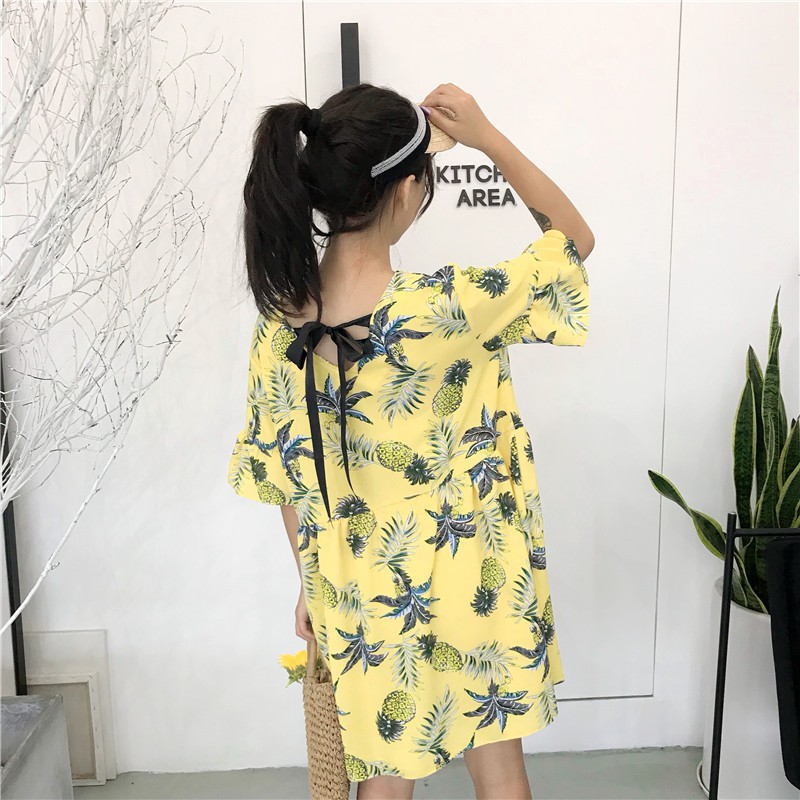 Pineapple Dress , dress murah casual dress