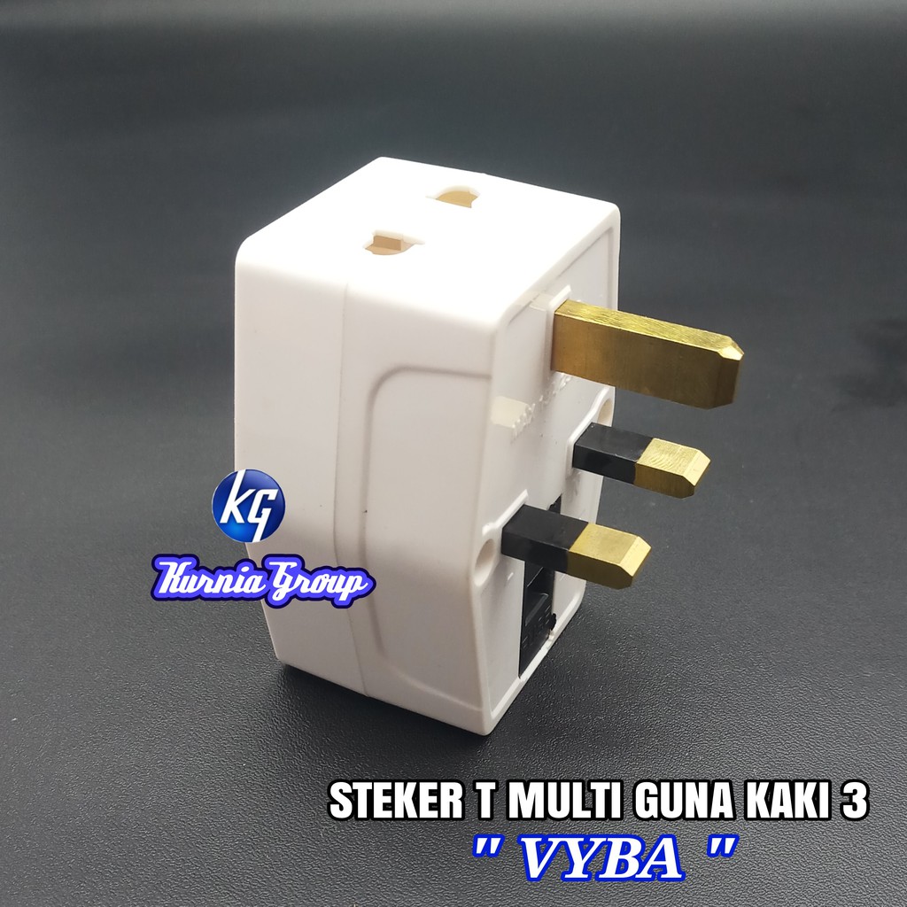 OVER STEKER KAKI 3 JEK T CABANG 3 KOMBINASI MULTI TRAVER ADAPTOR SERBAGUNA VYBA NCE G719L LUAR NEGRI