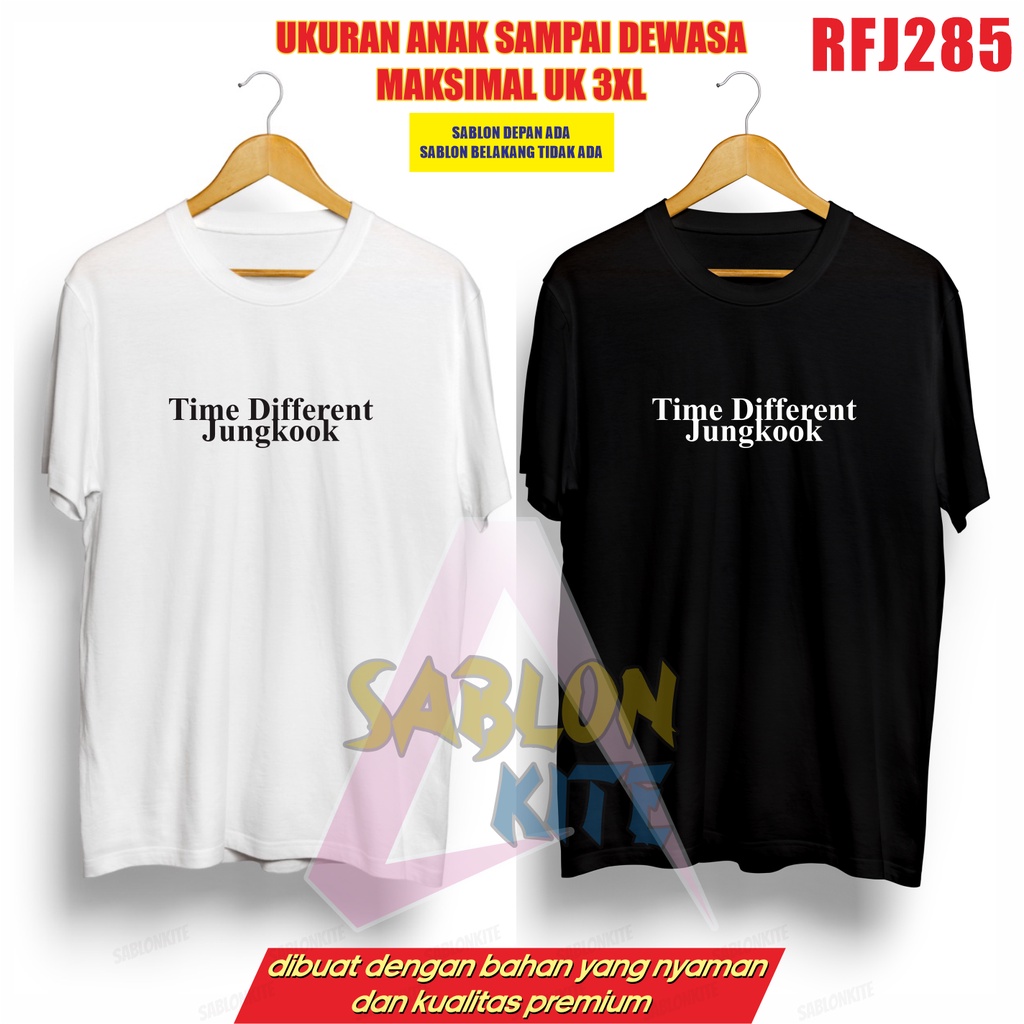 MURAH!!! KAOS JUNGKOOK JK TIME DIFFERENT RFJ285