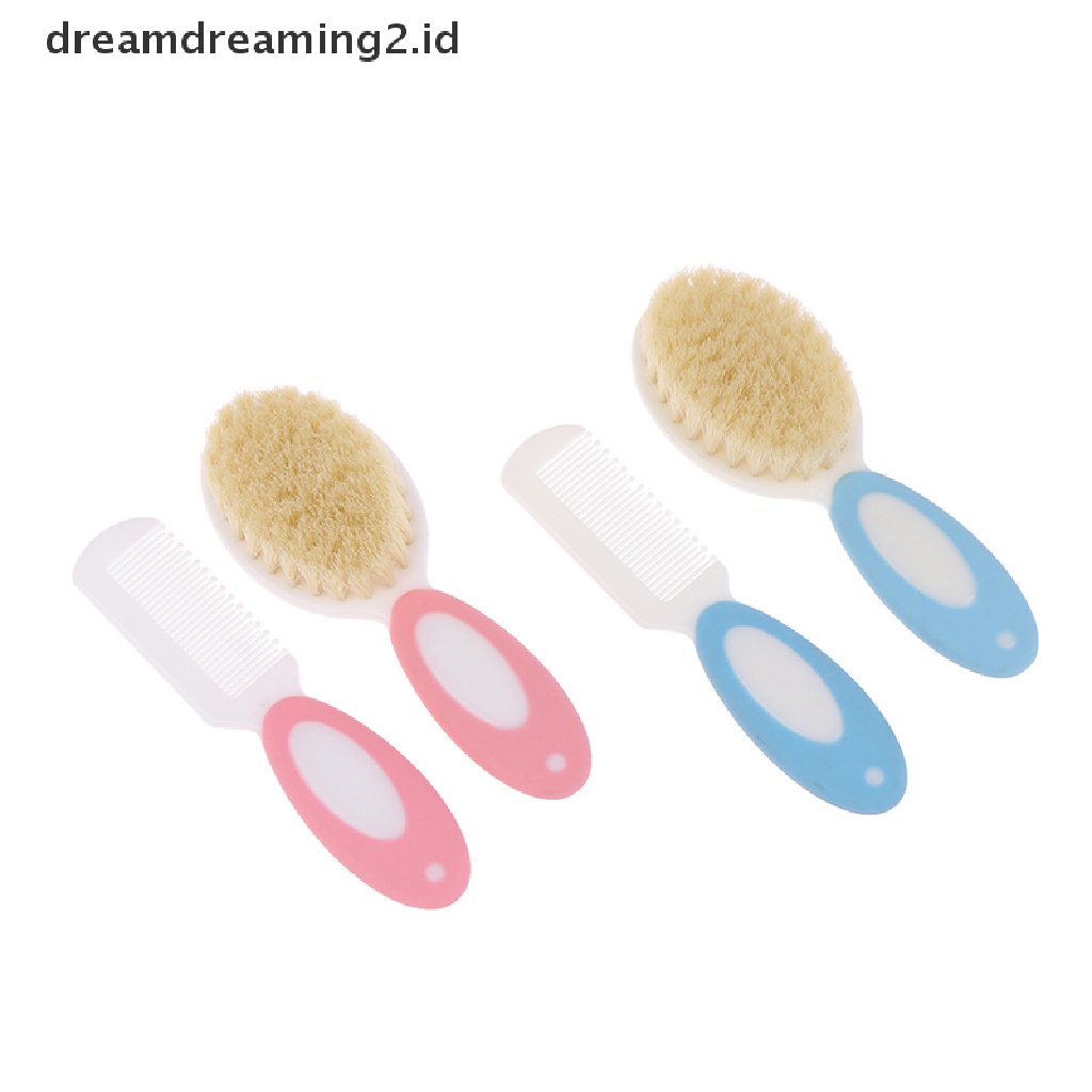 (LIKE) 2pcs / set Sisir Rambut Portable Lembut Untuk Bayi Newborn / Anak