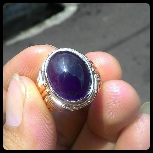 BATU CINCIN KECUBUNG UNGU AMETHYST PANGKALAN BUN SIAP PAKAI !!!