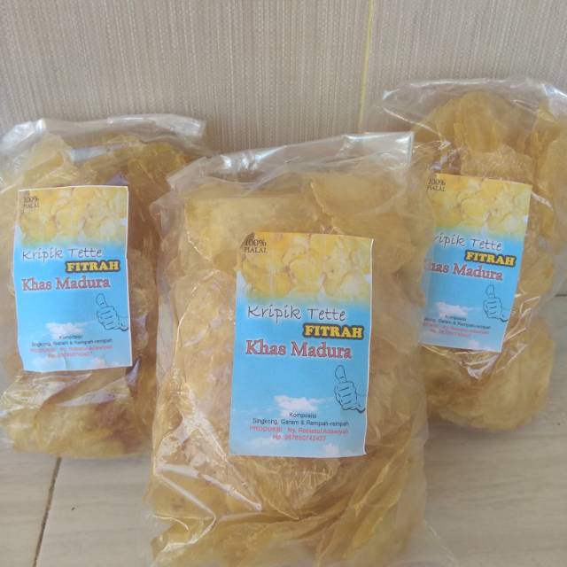 Keripik tette bulat (keripik singkong) asli Madura / keripik tette singkong madura