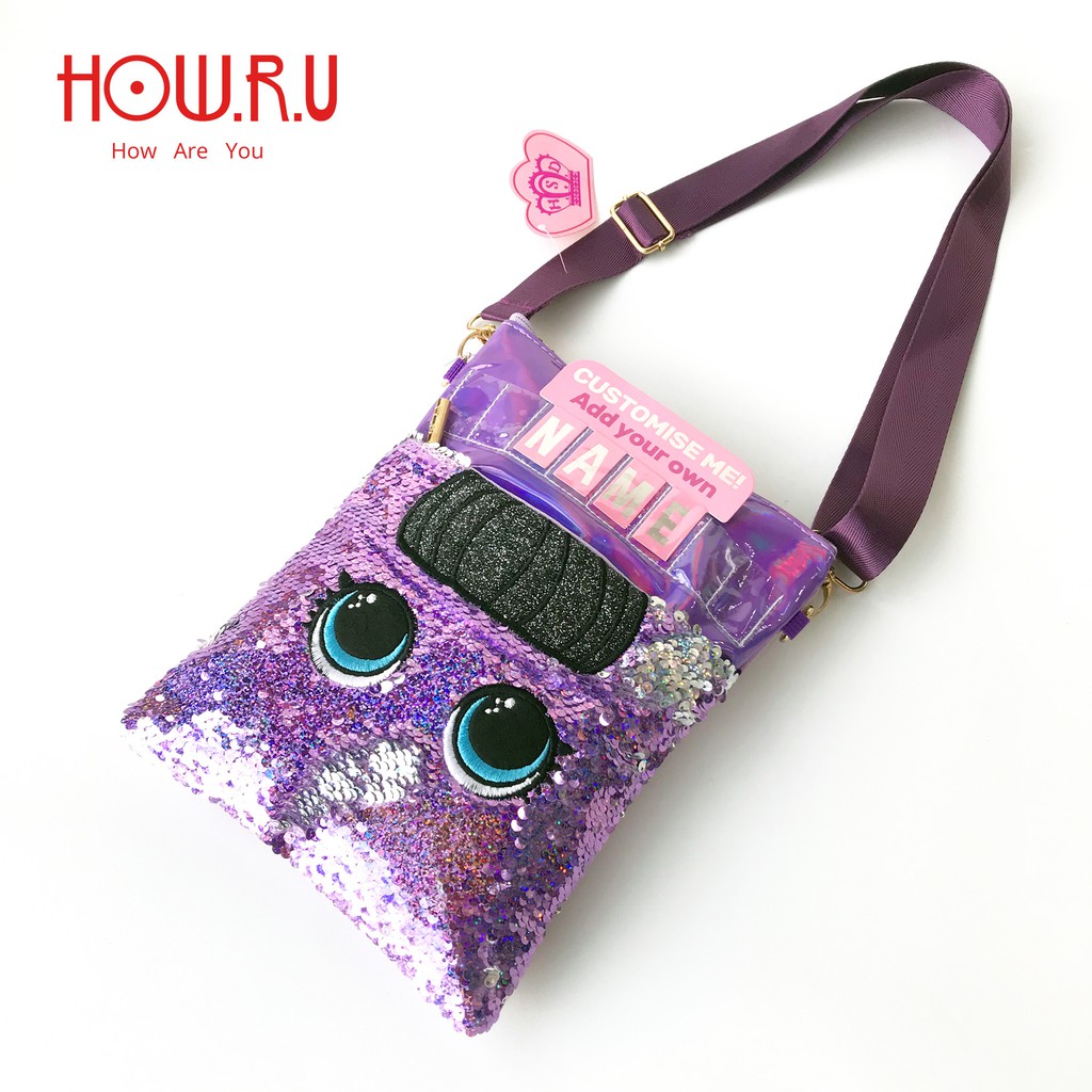 HOW.R.U | Tas Selempang Anak LOL Full Sequin Bisa Kasih Nama 20188