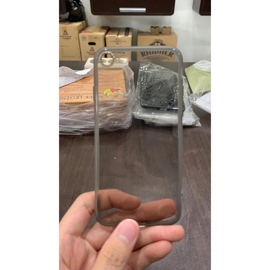Casing iphone 7G & 8G silicon bening / hitam / abu-abu