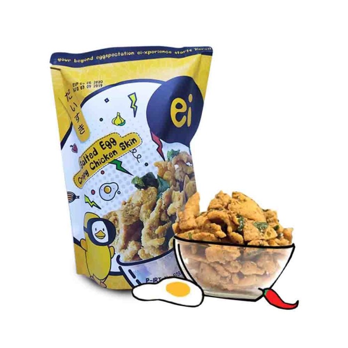

⭐ COD ⭐ BUNDLE Ei SALTED CHICKEN SKIN 80gr + Ei SALTED POTATO CHIPS 60gr