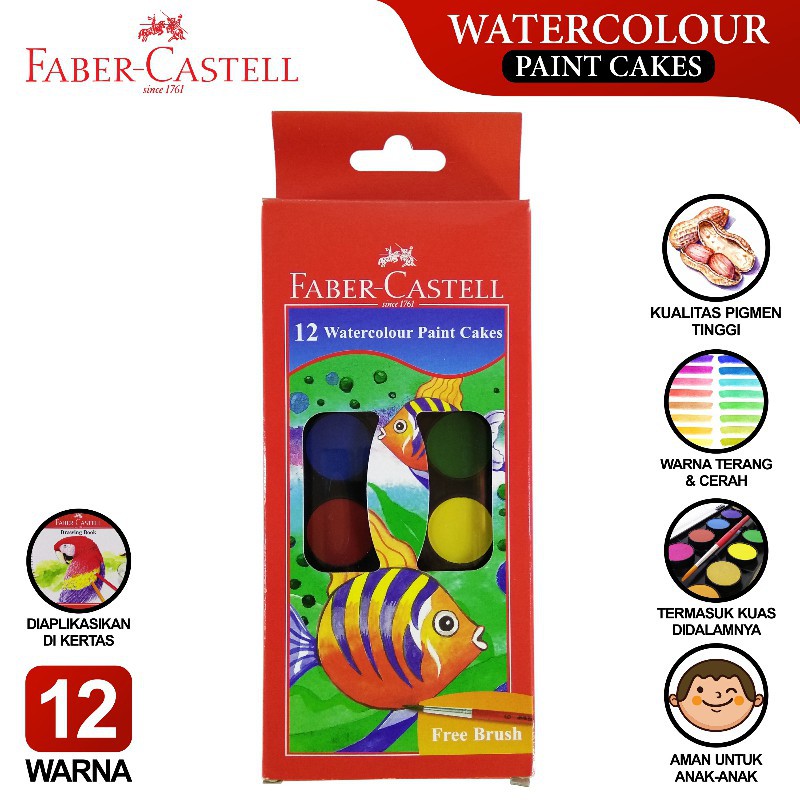  Faber  Castell  Watercolour Paint Cakes Fbr 125011 Cat  Air 