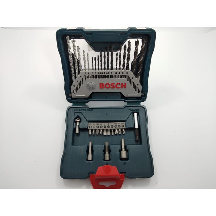 Mata Bor Set BOSCH 33 Piece X-Line Set -Mata Beton Besi Kayu Dan Obeng