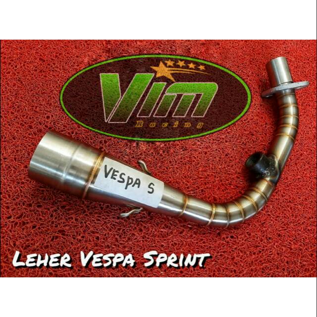 Leher knalpot vespa sprint fullcacing. Header knalpot vespa sprint. Leher knalpot vespa matic