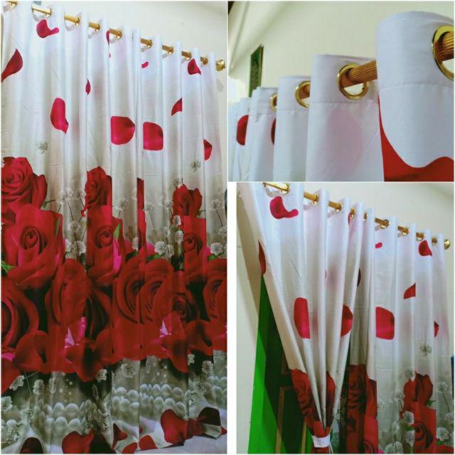 Promo !! 1kg Muat 4 Gorden / Gorden Smokering!! Ukuran 115 X 210 / Tirai Pintu / Tirai Jendela