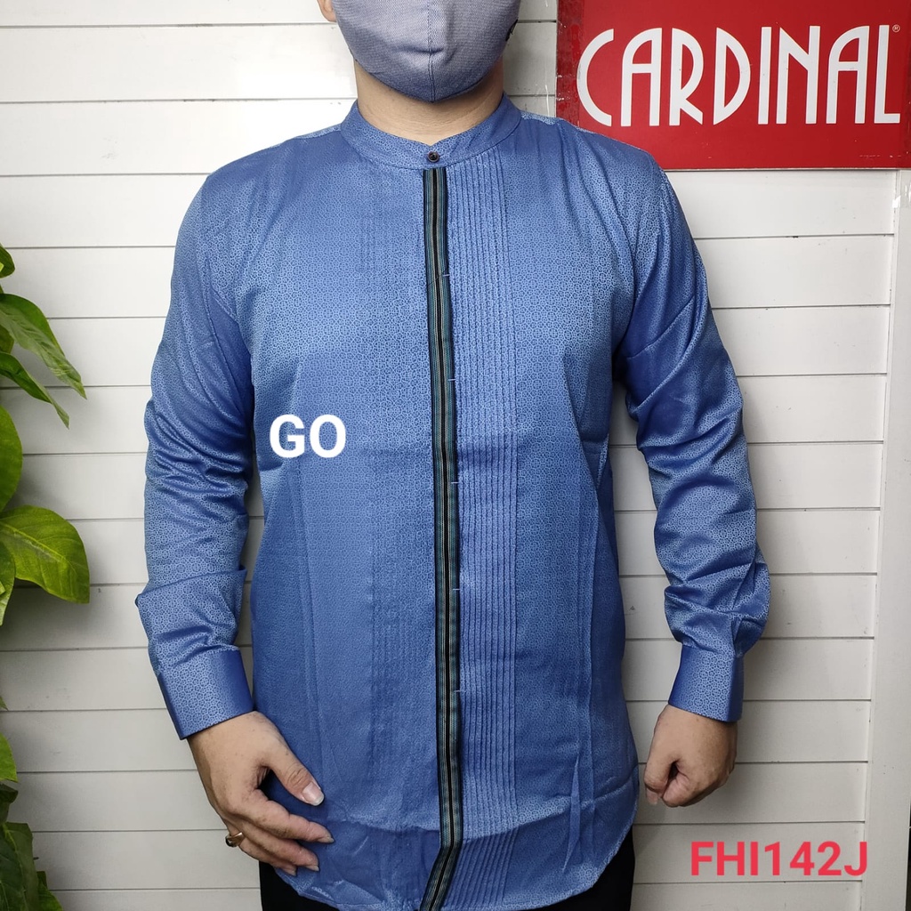 gos 2XL-3XL FR CARDINAL KEMEJA KOKO/TAQWA FORMAL Reguler Pakaian Pria Muslim Lengan Panjang