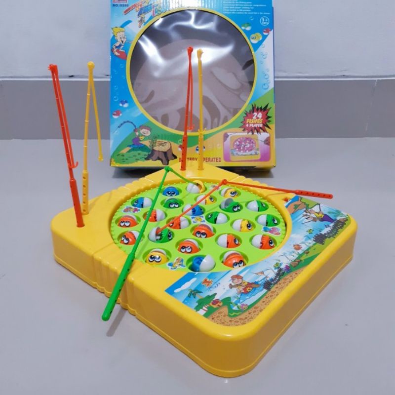 Mainan Pancing Ikan Ukuran Besar - Fishing Game Jumbo Batre Anak Mancing