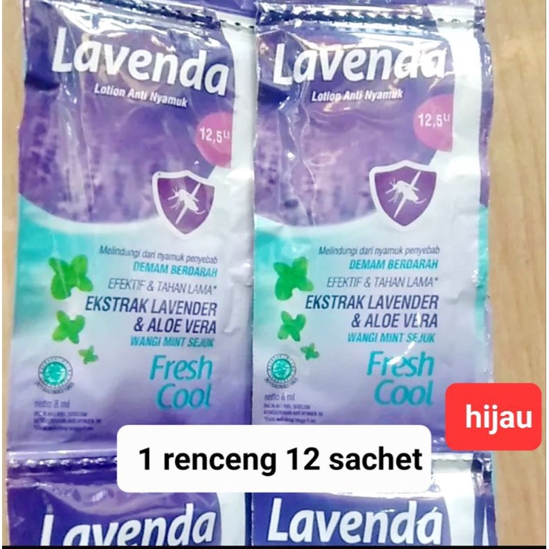 LAVENDA LOTION ANTI NYAMUK 1renceng isi 12 SACHET