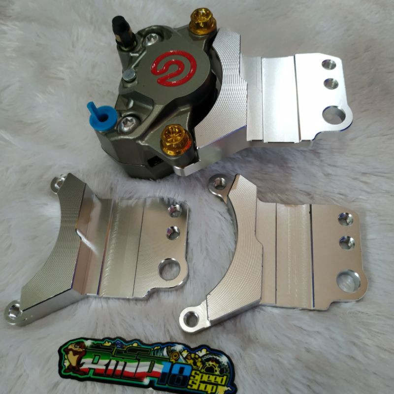 BREKET KALIPER 2P BOTTOM SHOCK RT STAGE 26mm DISC CAKRAM 220MM ORIGINAL THAILAND