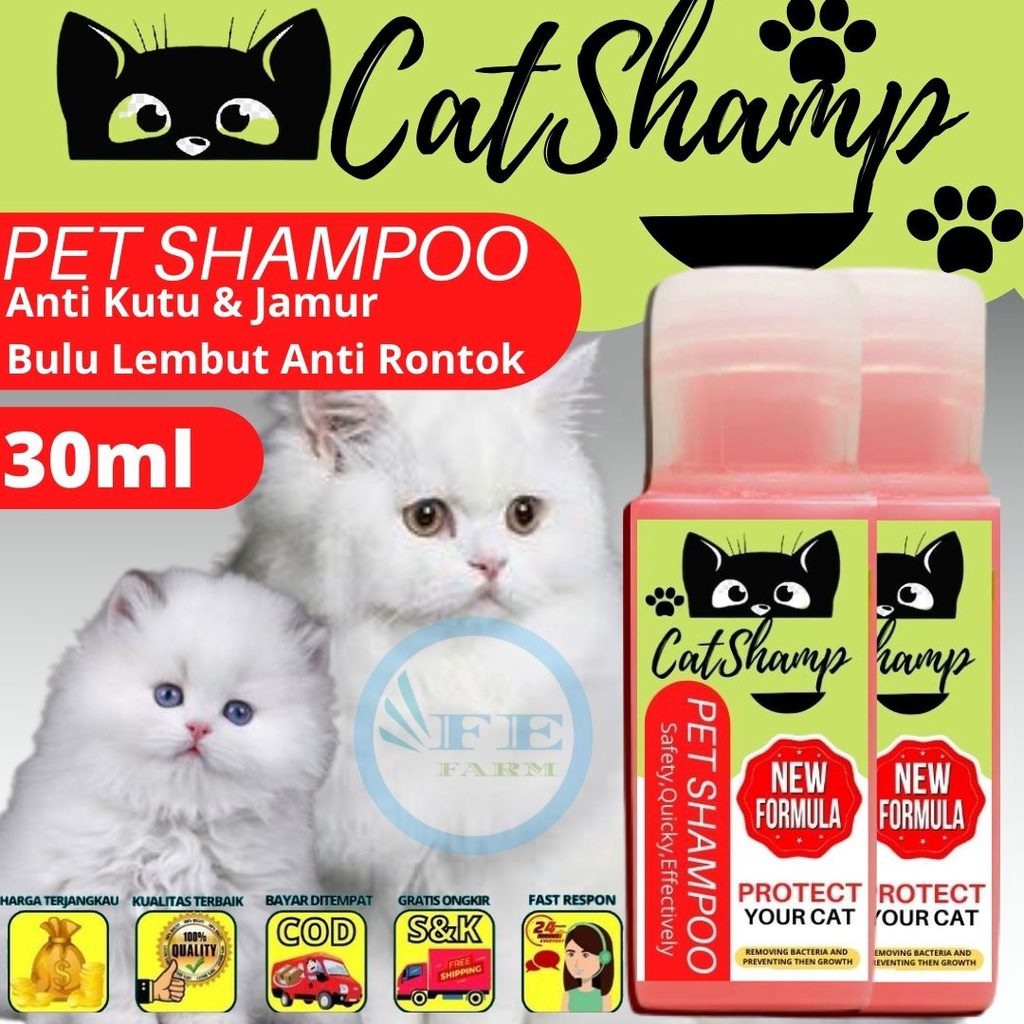 Shampo Sampo Kucing Anti Kutu Anti Jamur CATSHAMP 30ml  FEFARM