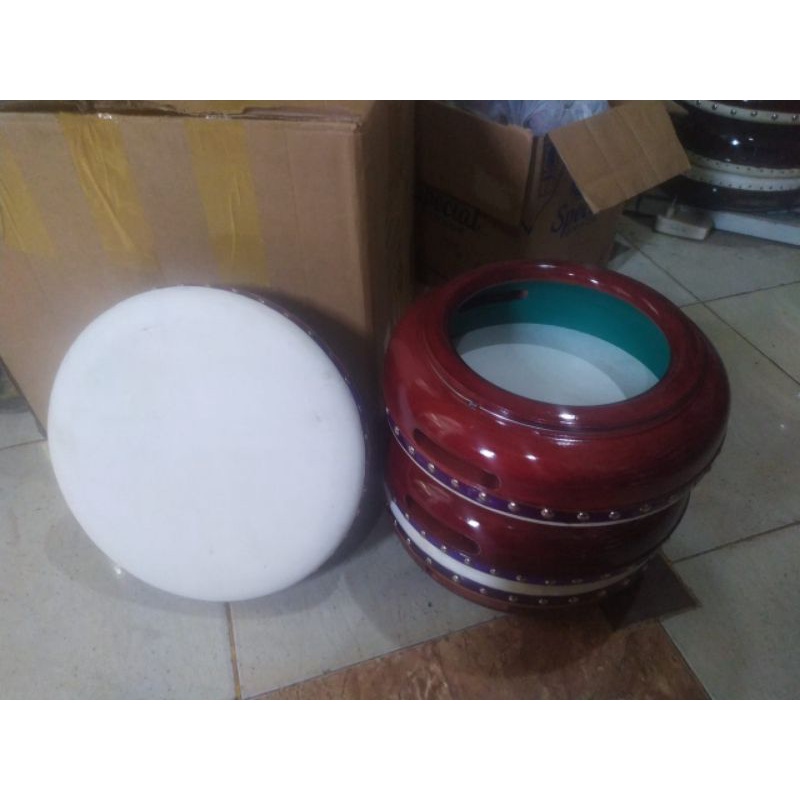 Rebana Al-Banjari / Rebana Hadrah / Rebana Banjaran - Kencreng Kuning / Kencreng Stainless