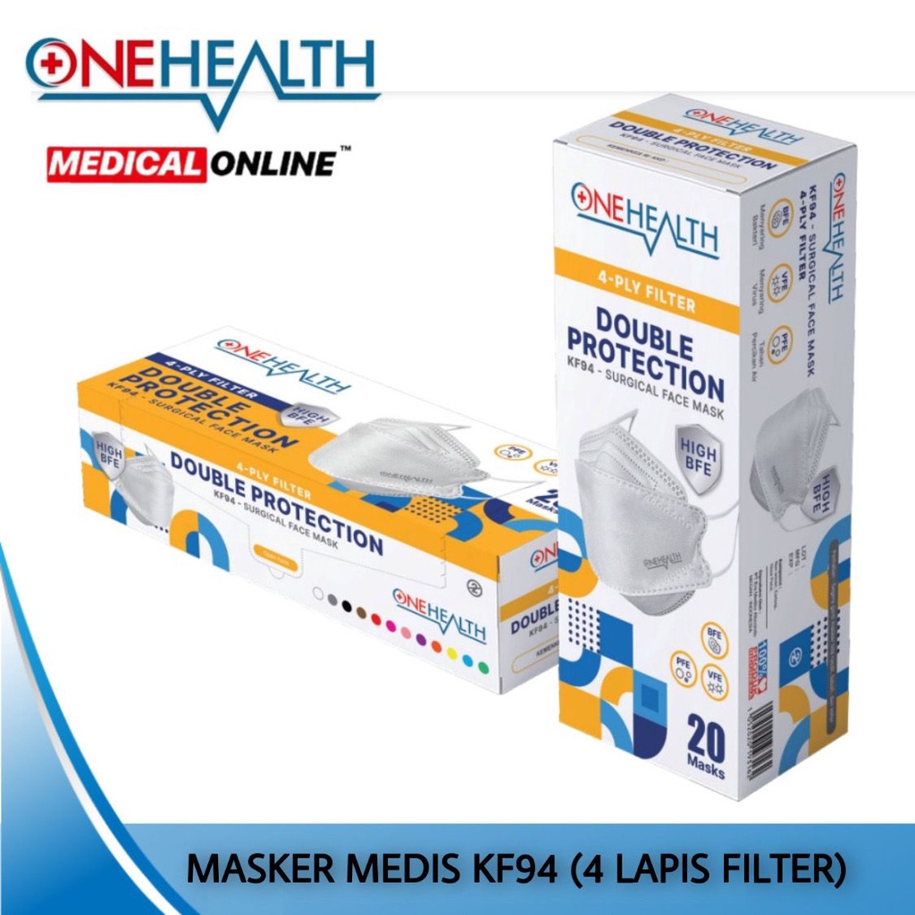 MASKER ONEHEALTH KF94 MEDIS 4 PLY FILTER SURGICAL MASK MEDICAL ONLINE MEDICALONLINE