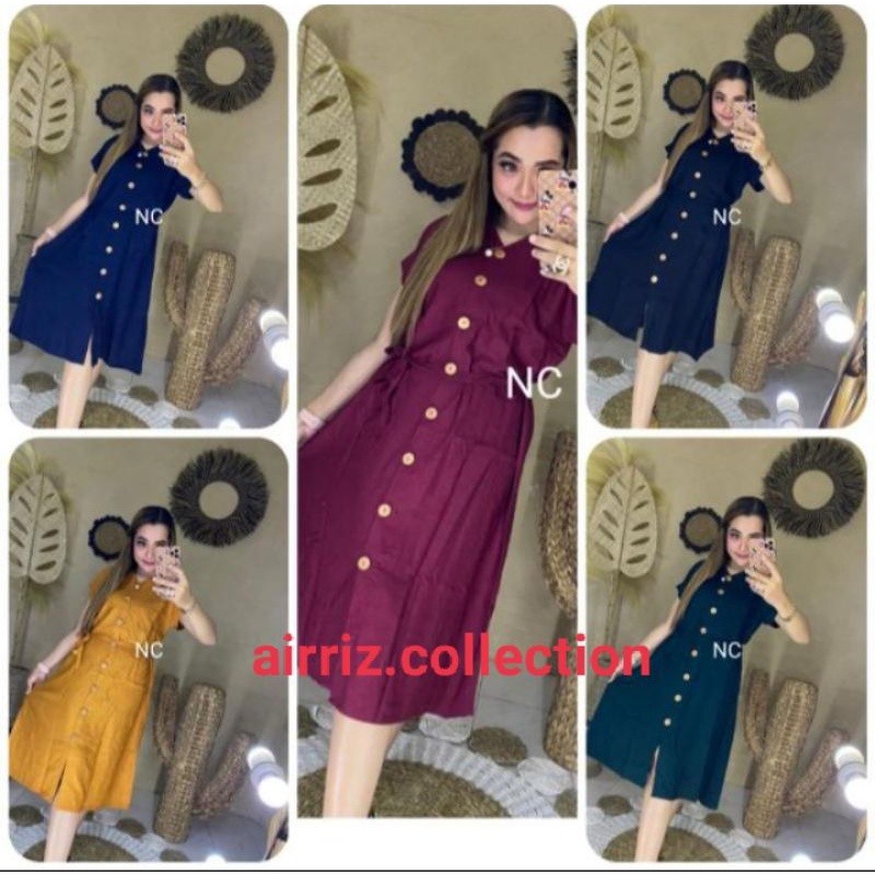 Daster Andin Ikatan Cinta Polos Full Kancing Kekinian,Baju Daster Murah Busui Wanita Terbaru Terlari