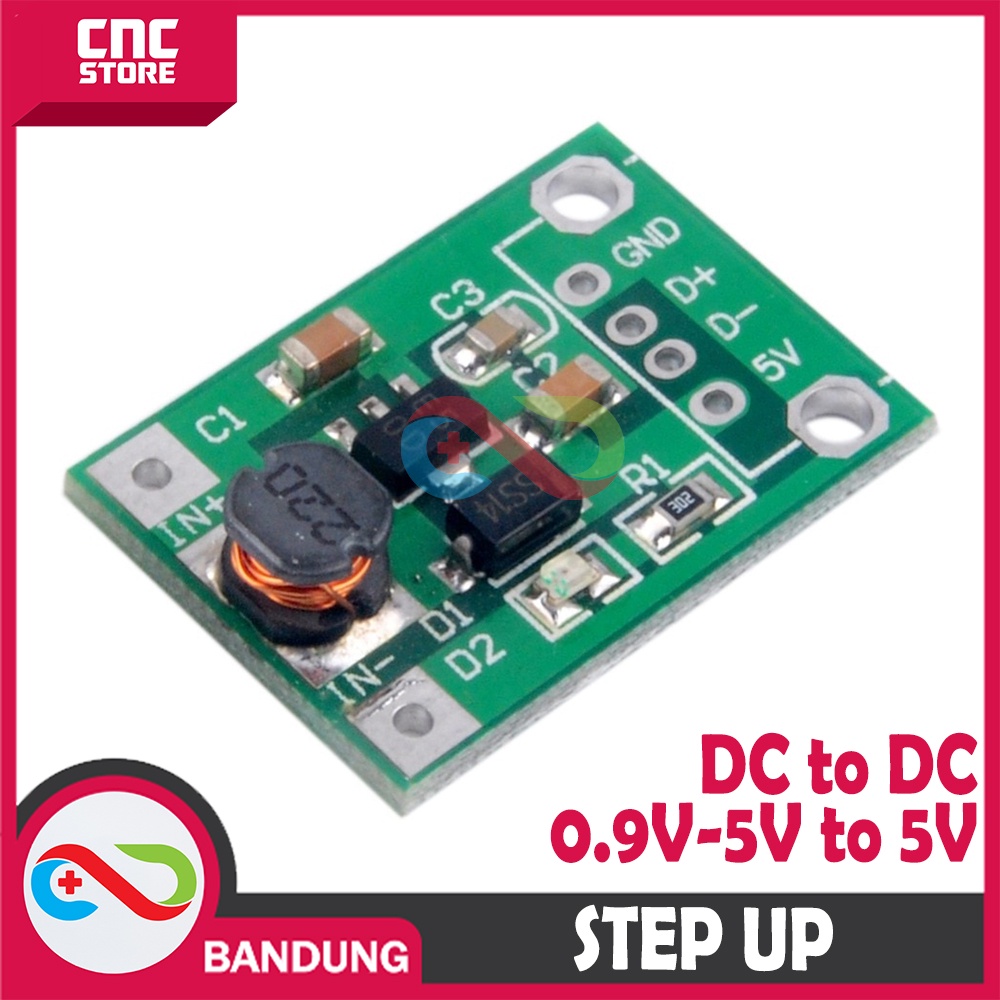 MODULE STEP UP DC BOOST CONVERTER 1-5V TO 5V PENAIK TEGANGAN BATERAI