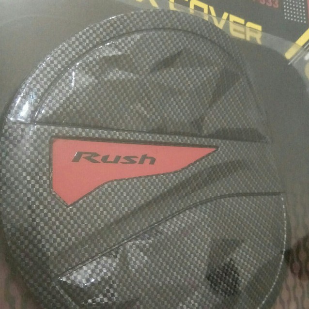 Tank Cover Bensin Rush Cover tankgi Mobil All new Rush Motif carbon