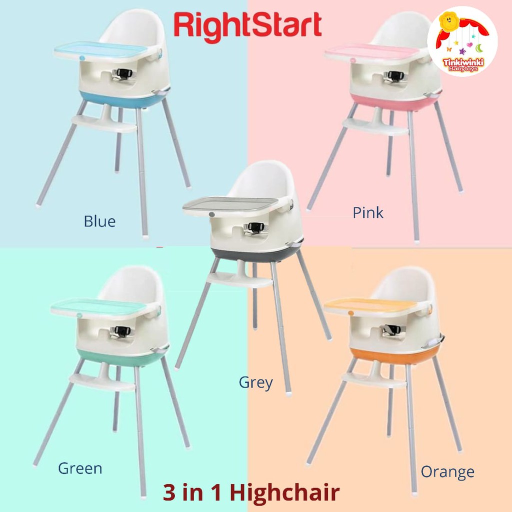 New RIGHT START 3 IN 1 HIGHCHAIR KURSI MAKAN BAYI