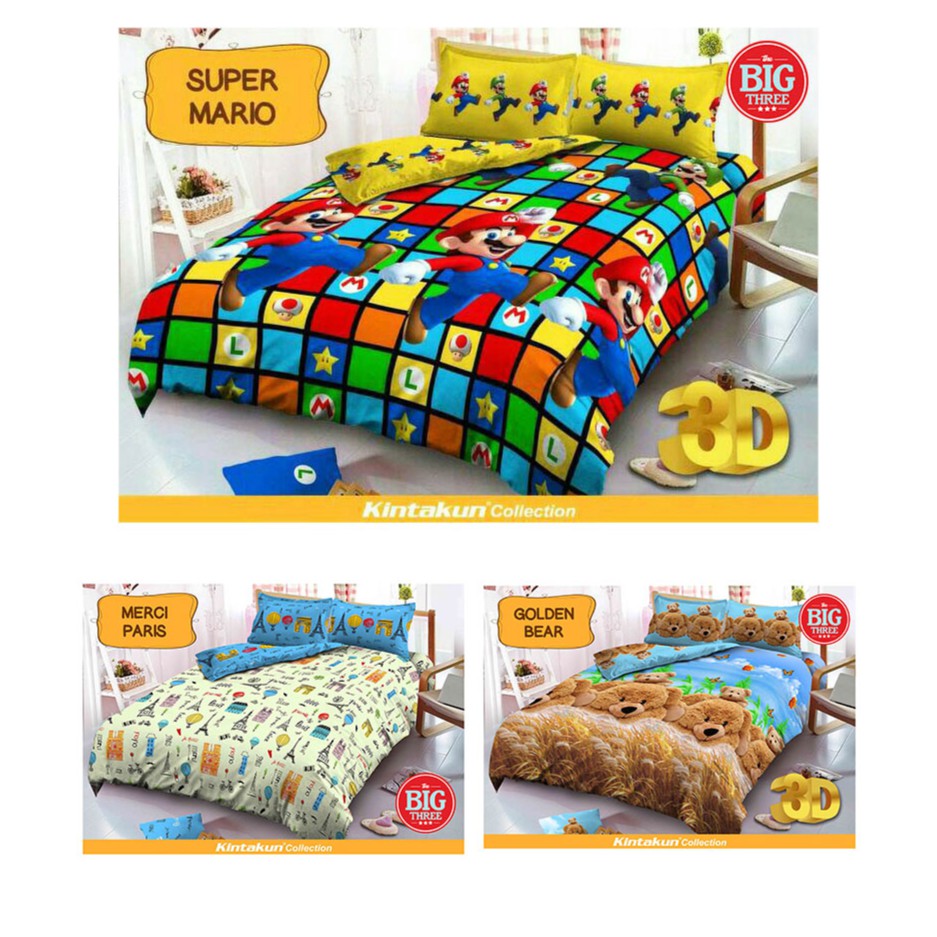 Bedcover Saja Merk Kintakun 150x200 Golden Bear Super Mario Merci Single 120 Lucu Anak Bc Shopee Indonesia