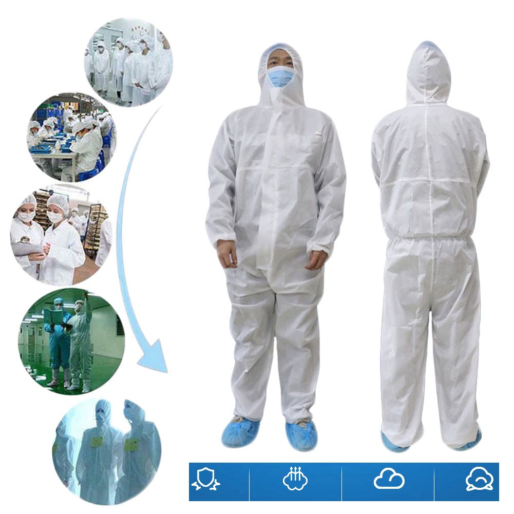 Disposable Coverall with Hood Medical Protective Suit Factory Hospital Safety Clothing Protective Coverall for Medical Use Factory Hospital