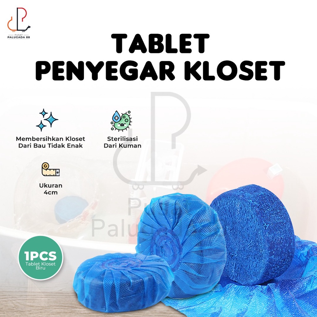 Tablet Biru Pembersih Penyegar Kloset Toilet Cleaner Anti Kuman 50g