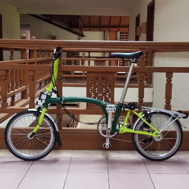 Sepeda Lipat Brompton Lime Green Racing S6R 2018 (Second)