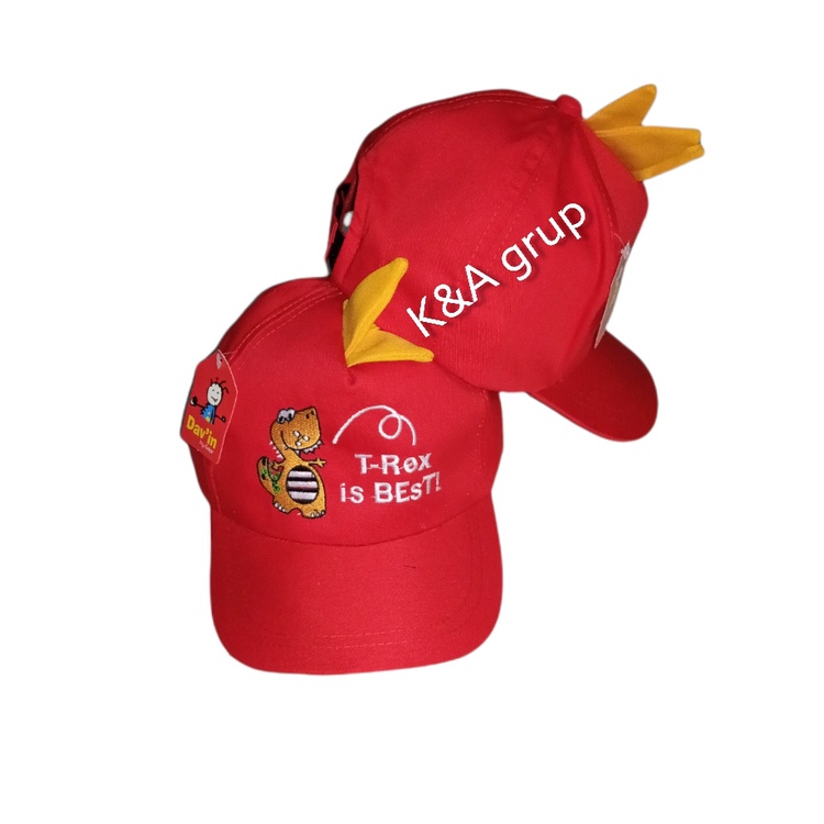 Topi anak T-REk / topi anak dinosaurus / topi anak motif dino / topi T-rex bisa bayar di tempat (COD)