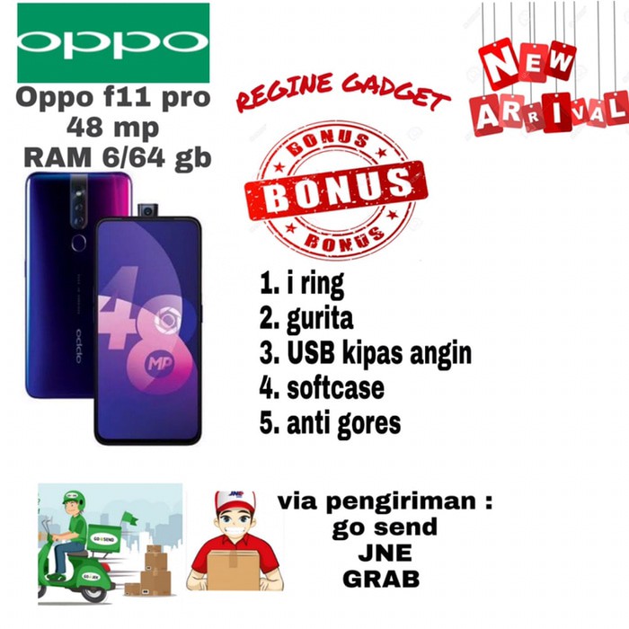 Oppo f11 pro ram 6 64gb garansi resmi oppo indonesia