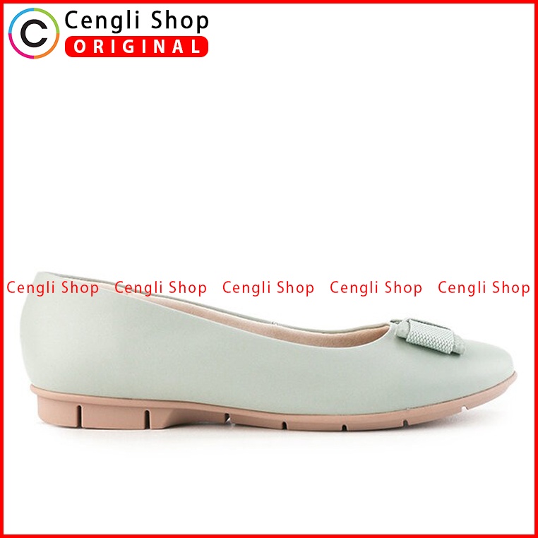 SEPATU FLAT KULIT OBERMAIN WANITA ORIGINAL BRANDED TERBARU HIJAU OW29