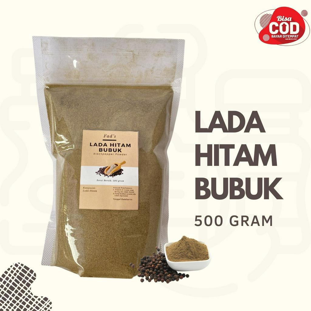 Fad's Bumbu Dapur Bubuk Lada Hitam Bubuk 500gr - Lada Putih Bubuk 500gr - Lada Hitam Biji 500gr - Lada Putih Biji 500gr