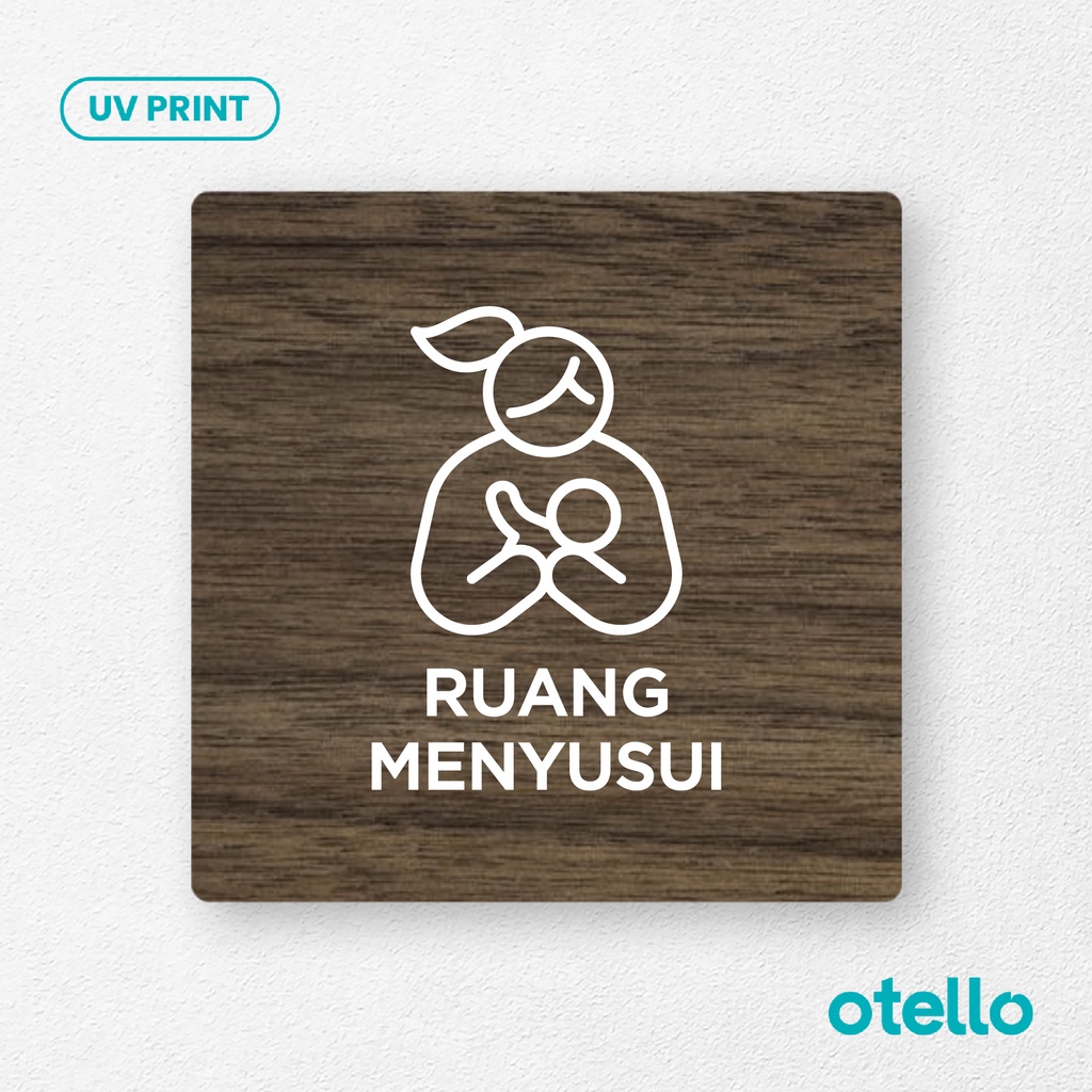 Signage Ruang Menyusui Sign Board Kayu Wooden Papan Label Nursing Room