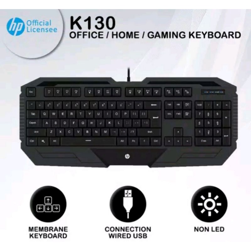 Keyboard Gaming HP K130 - No LED Membrane Keyboard