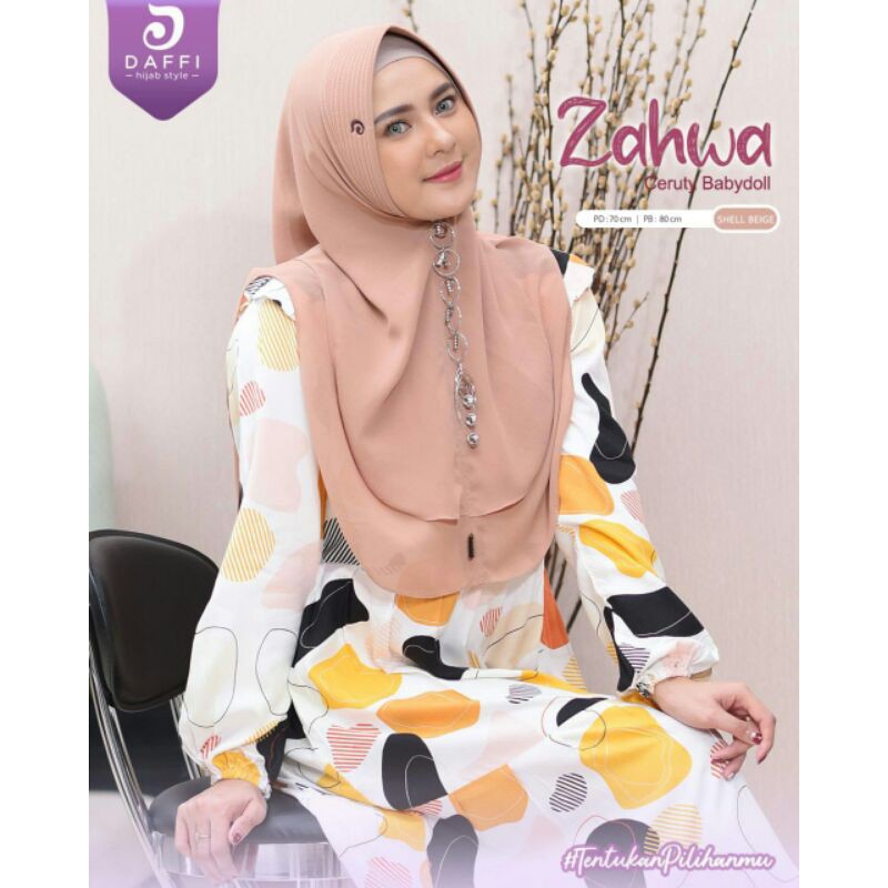 ZAHWA / DF 158 Best Seller Hijab Dua Layer ORI Daffi Hijab Ceruty Babydoll Hijab Premium