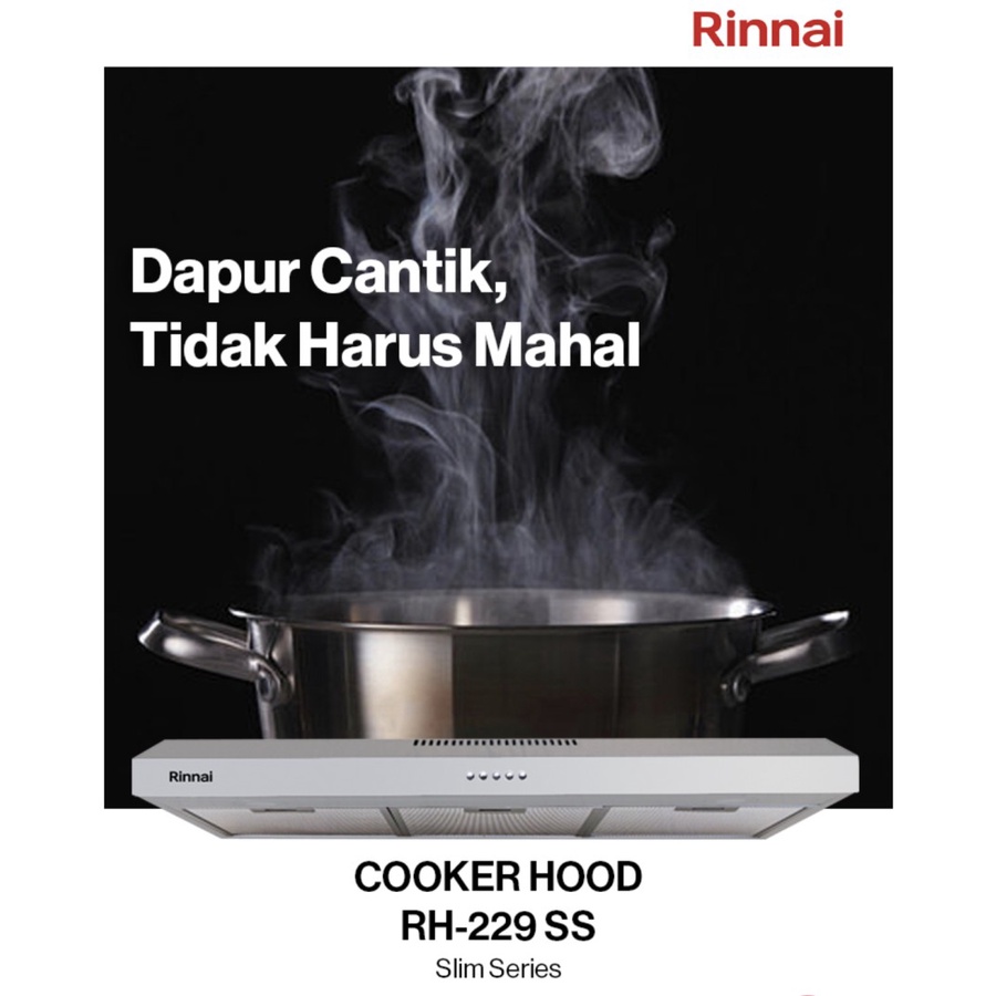 RINNAI Cooker Hood / Pengisap Asap Dapur RH 229 SS