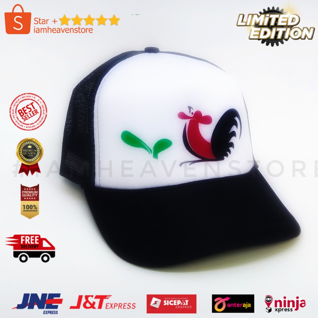 Topi Mangkok Ayam Truckerhat Jaring Ayam Jago 90s 90an keren lucu unik terbaru Topi Jaring klasik