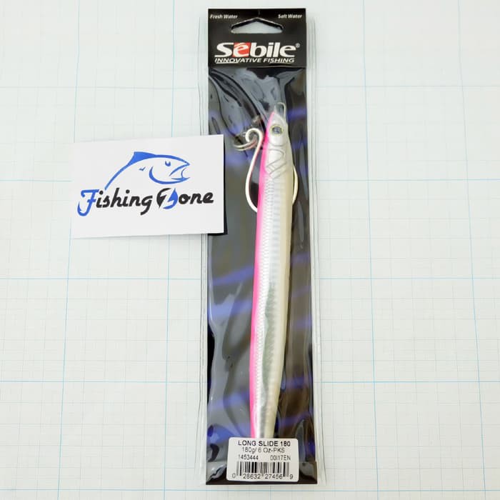 Sebile LONG SLIDE Jig 180g color PKS (Pink Silver) AP-824