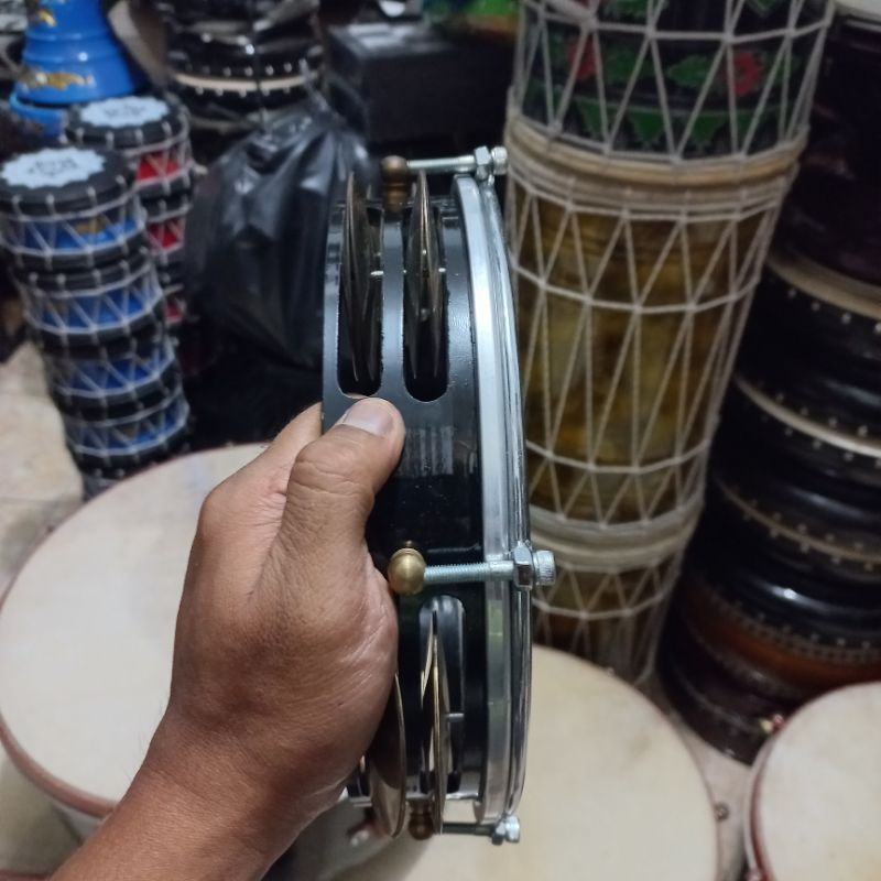 RIQ HADROH QASIDAH GAMBUS TAMBOURINE RIQ UKURAN 8,34INCI