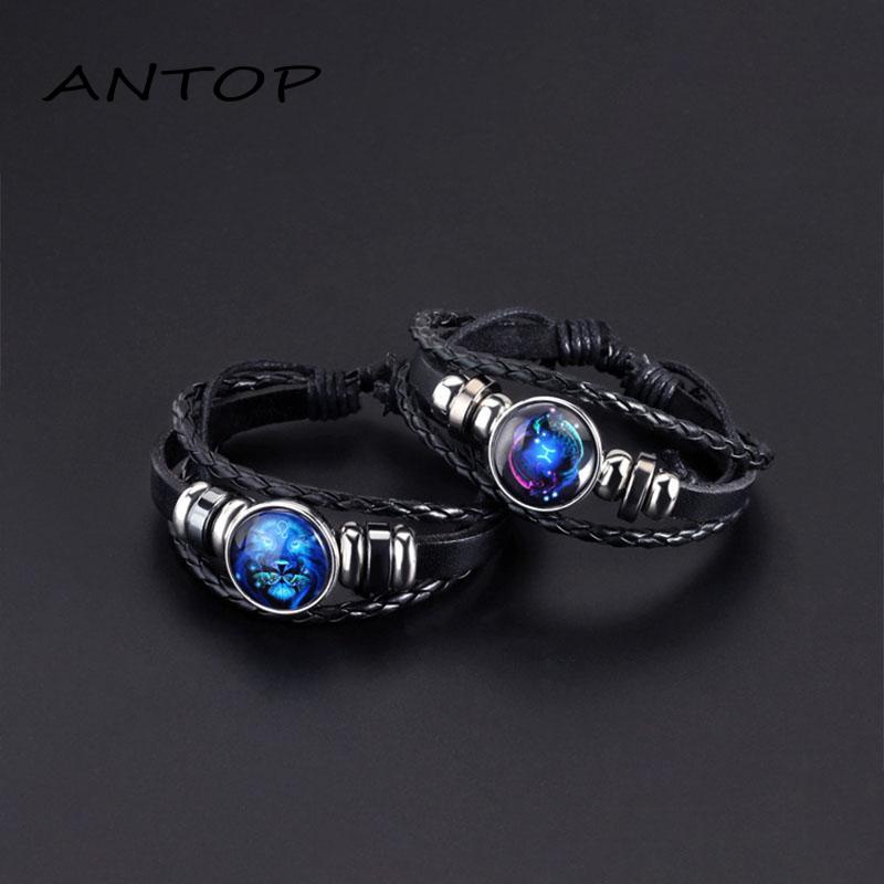 Gelang Tangan Luminous Motif Zodiak Untuk Pria / Wanita