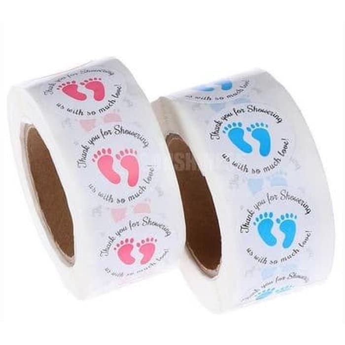 Paper Tags - 3.8cm BABY SHOWER Round Sticker