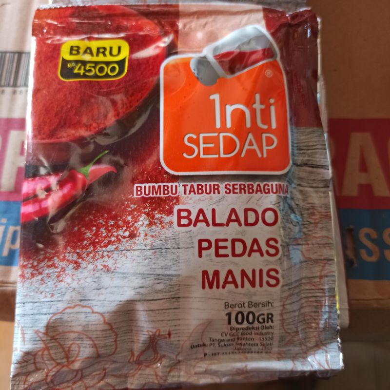 

Bumbu Tabur Serbaguna Inti Sedap Rasa Balado Pedas Manis 100 Gram