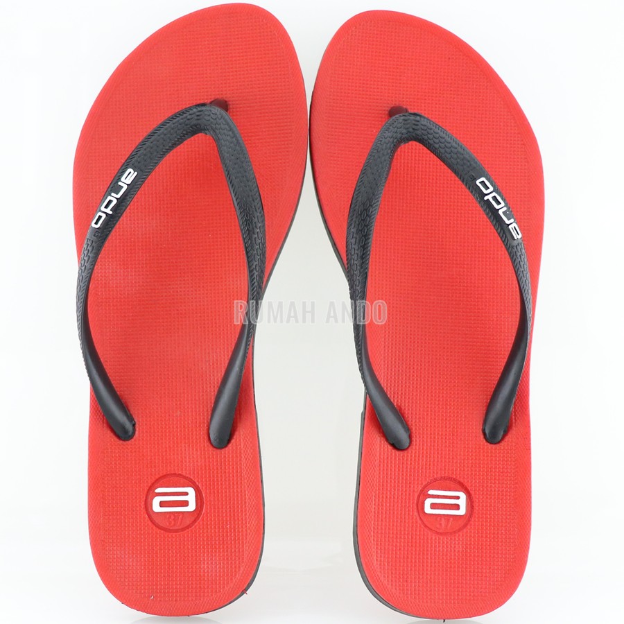 Ando Kelly Merah/Hitam - Sandal Jepit Wanita terbaru Ando Surabaya