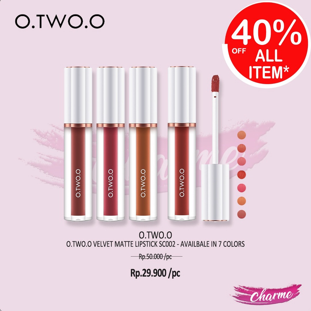 (READY &amp; ORI) O.TWO.O Otwoo Velvet Matte Lipstick SC002