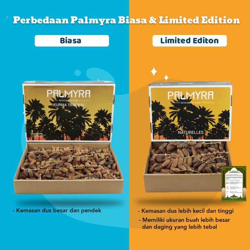 

002 [PROMO ABISIN STOCK] Kurma Palmyra 500 g Kualitas Premiun