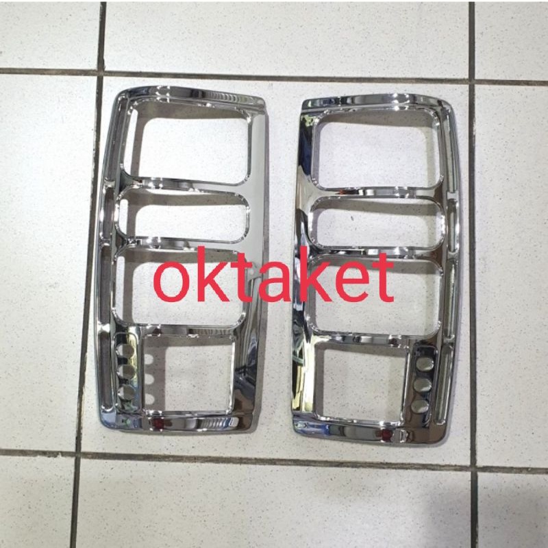 garnish lampu belakang kijang super 1986-1991 chrome