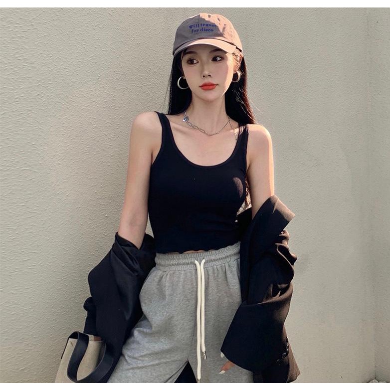 [ LINGERIE MASTER ] - (B-48) Tank Top Wanita Korean Style Fashion Tanktop Woman Basic-7