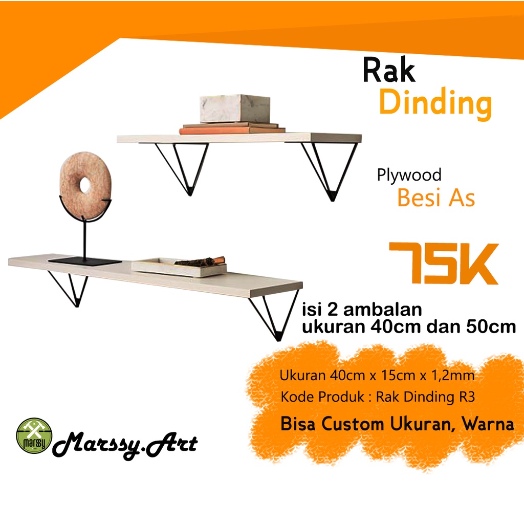 Rak Dinding Besi, Ambalan Rak Dinding, Rak Dinding Kayu, Rak Besi susun, Rak Gantung Besi