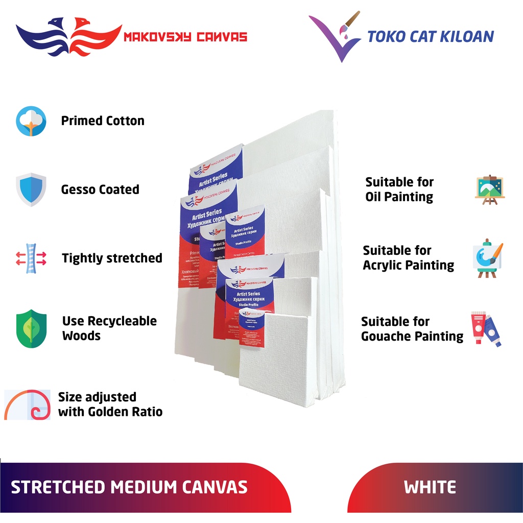 

Makovsky Premium Canvas Paint All Size - Kanvas Lukis Premium Semua Ukuran Gallery Standard