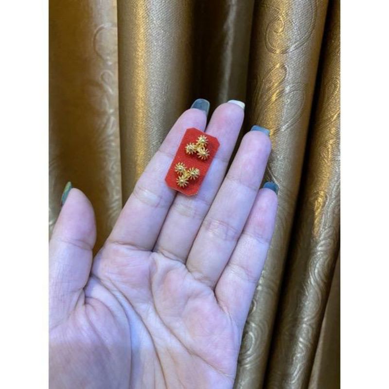 anting matahari anting bunga tanjung replika emas 24k mirip asli  super mewah
